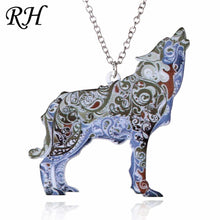 Carica l&#39;immagine nel visualizzatore di Gallery, Acrylic Animal Necklace Pet Cat Dragon Pig Bird Wolf Horse Fish Dog Necklace Women Bohemia Jewelry Pendant Ethnic Long Necklace