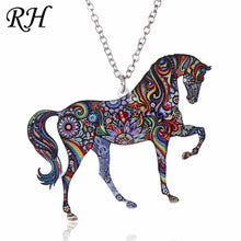 Carica l&#39;immagine nel visualizzatore di Gallery, Acrylic Animal Necklace Pet Cat Dragon Pig Bird Wolf Horse Fish Dog Necklace Women Bohemia Jewelry Pendant Ethnic Long Necklace
