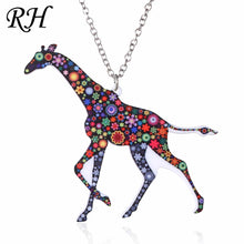 Carica l&#39;immagine nel visualizzatore di Gallery, Acrylic Animal Necklace Pet Cat Dragon Pig Bird Wolf Horse Fish Dog Necklace Women Bohemia Jewelry Pendant Ethnic Long Necklace