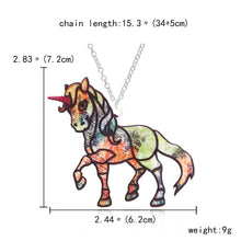 Load image into Gallery viewer, Acrylic HORSE Necklace For Girls Children Kids Cartoon Horse jewelry accessories Women Animal Necklace Pendant Unicorn Party