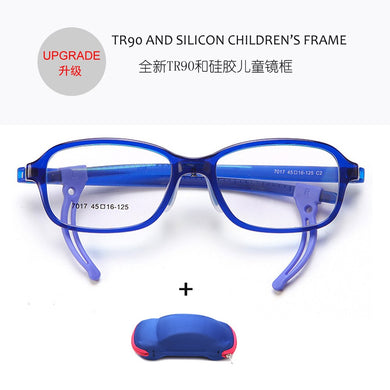 Adjustable Ear Hook Flexible TR90 Children Optical Frames Non Slipping Silicon Eyeglasses Soft Boys Girls Colourful Spectacles