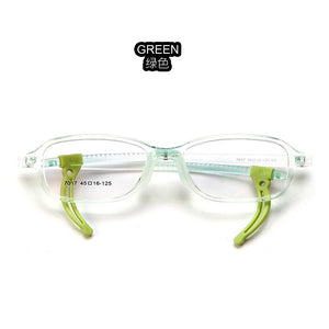 Adjustable Ear Hook Flexible TR90 Children Optical Frames Non Slipping Silicon Eyeglasses Soft Boys Girls Colourful Spectacles