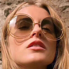 Load image into Gallery viewer, Aesthetic Retro Weird Quality Round Sunglasses Vintage Gold Alloy Women Sunglases Trending Products Steampunk Glasses