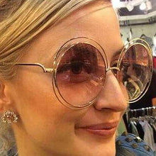 Load image into Gallery viewer, Aesthetic Retro Weird Quality Round Sunglasses Vintage Gold Alloy Women Sunglases Trending Products Steampunk Glasses