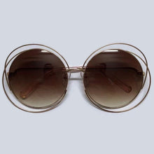 Load image into Gallery viewer, Aesthetic Retro Weird Quality Round Sunglasses Vintage Gold Alloy Women Sunglases Trending Products Steampunk Glasses