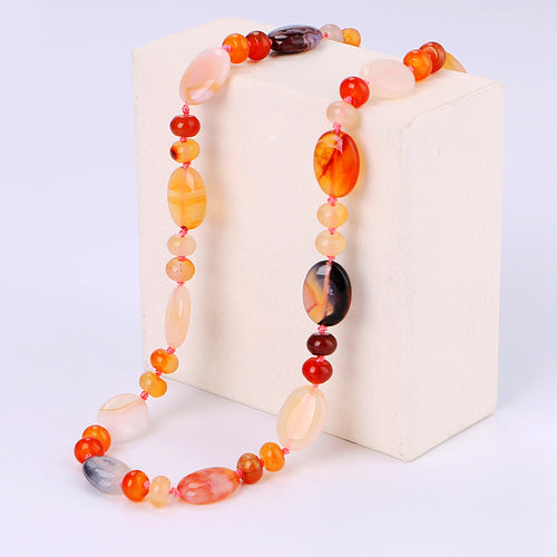 Collana a catena di agata Pietra naturale Potere cristallo Gioielli da donna Perline Accessori Bts Girocollo bikini Boho Girocollo 