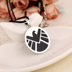 Agents of S.H.I.E.L.D. necklace shield badge pendant Marvel The Avengers logo sign movie jewelry for men and women