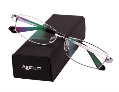 Agstum 100% Pure Titanium Spectacles Men Full Rim Optic Eyeglass Frame eyewear Rx 8835