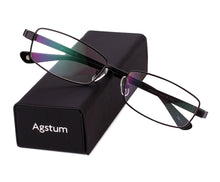 Load image into Gallery viewer, Agstum 100% Pure Titanium Spectacles Men Full Rim Optic Eyeglass Frame eyewear Rx 8835
