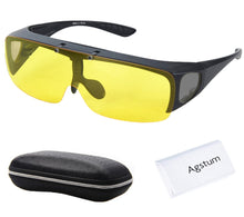 Load image into Gallery viewer, Agstum Fit Over Wrap Around Eyeglasses Prescription Glasses Polarized Night Driving Flip up Night Vision Sunglasses Goggles
