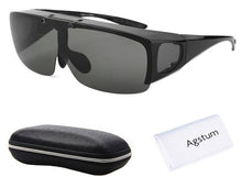 Load image into Gallery viewer, Agstum Mens Womens Wraparound Goggles Polarized Fishing Driving Glasses Flip Up Fit Over Sunglasses