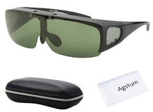 Load image into Gallery viewer, Agstum Mens Womens Wraparound Goggles Polarized Fishing Driving Glasses Flip Up Fit Over Sunglasses