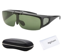 Load image into Gallery viewer, Agstum Mens Womens Wraparound Goggles Polarized Fishing Driving Glasses Flip Up Fit Over Sunglasses