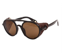 Load image into Gallery viewer, Agstum Retro Round Steampunk Sunglasses Vintage Goggles Sunglass Steam Punk Sun glasses Classical Glasses