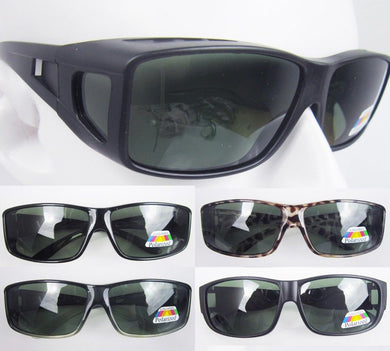 Agstum Sport Polarized wraparound Sunglasses Goggles Clip wear fit over eyeglasses Green lens