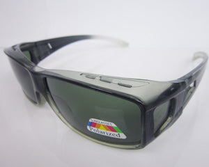 Agstum Sport Polarized wraparound Sunglasses Goggles Clip wear fit over eyeglasses Green lens