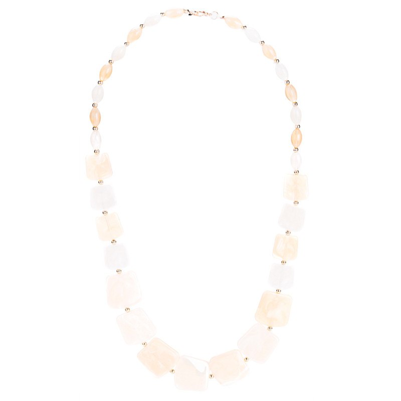 New Maxi Statement Long Beads Necklaces Collier Fashion Spring Acrylic Geometric Pendant Collar Necklace for Women