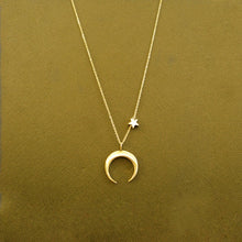 Load image into Gallery viewer, Ahmed Simple Star &amp; Moon Pendant Necklace For Women New Bijoux Maxi Statement Necklaces Collier Fashion Jewelry