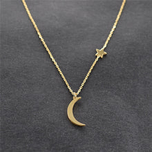 Load image into Gallery viewer, Ahmed Simple Star &amp; Moon Pendant Necklace For Women New Bijoux Maxi Statement Necklaces Collier Fashion Jewelry