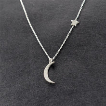 Load image into Gallery viewer, Ahmed Simple Star &amp; Moon Pendant Necklace For Women New Bijoux Maxi Statement Necklaces Collier Fashion Jewelry