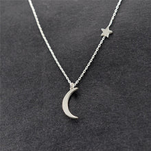 Load image into Gallery viewer, Simple Star &amp; Moon Pendant Necklace For Women New Bijoux Maxi Statement Necklaces Collier Fashion Jewelry
