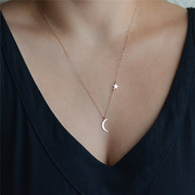 Load image into Gallery viewer, Ahmed Simple Star &amp; Moon Pendant Necklace For Women New Bijoux Maxi Statement Necklaces Collier Fashion Jewelry