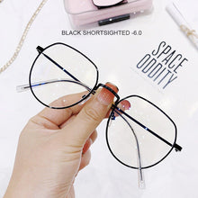 Load image into Gallery viewer, Ahora 2022  Anti Blue Light Finished Myopia Glasses Metal Polygon Nearsighted Eyeglasses 0-1.0-1.5-2.0-2.5-3.0-3.5-4.0...-6.0
