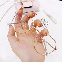 Load image into Gallery viewer, Ahora 2022  Anti Blue Light Finished Myopia Glasses Metal Polygon Nearsighted Eyeglasses 0-1.0-1.5-2.0-2.5-3.0-3.5-4.0...-6.0