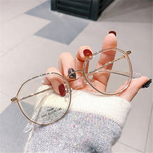 Carica l'immagine nel visualizzatore di Gallery, Ahora 2022 Finito Miopia Occhiali Telaio Donna Uomo Vintage Poligono Matel Miope Occhiali Trasparente con 0 -0.5 ~ -6.0 