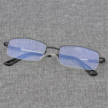 Load image into Gallery viewer, Ahora Anti Blue Light Half Frame Business Finished Myopia Glasses Ultralight Alloy Clear Lens Nearsighted Eyewear-1.0...-6.0