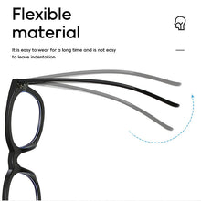 Load image into Gallery viewer, Ahora Retro Square Reading Glasses Frame Soft Blocking Blue Light Computer Presbyopia Eyeglasses Goggles 0+1.0+1.5+2.0...+4.0