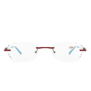 Ahora Rimless Anti Blue Light Finished Myopia Glasses Frame for Women Myopic Eyewear Diopters -1.0 -1.5 -2.0 -2.5 -3.0 -3.5 -4.0