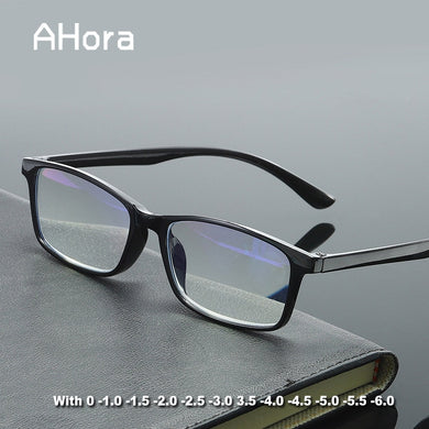 Ahora Simple Student Finished Myopia Glasses Women Men Diopter -1.0 -1.50 2.0 2.5 3.0 ... 6.0 Anti Blue Light Spectacles Frames