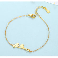 Carica l'immagine nel visualizzatore di Gallery, Bracciale di marca uccello semplice puro S925 per donna ragazza bella braccialetto in nastro 925 regalo di San Valentino gioielli Bracciali Donna 
