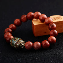 Load image into Gallery viewer, Men Women Nature Dzi Beads Bracelets Lucky Bracelet Silver 925 Fashion 8mm-14mm Opal Agate Obsidian Handmade Jewelry