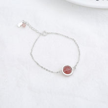 Carica l'immagine nel visualizzatore di Gallery, Bracciale da donna originale Natura quarzo fragola Reale gioielli in argento 925 Bracciali per ragazze di bellezza Bracciali Donna 2018 