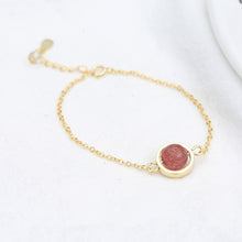 Carica l'immagine nel visualizzatore di Gallery, Bracciale da donna originale Natura quarzo fragola Reale gioielli in argento 925 Bracciali per ragazze di bellezza Bracciali Donna 2018 