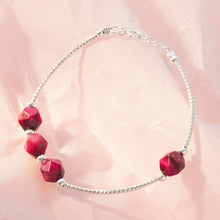 Load image into Gallery viewer, Unique Women's Bracelet Rose Red Tiger Eye Genuine 925 Sterling Silver Bracelet Fashion Jewelry Accessories Girl's Gift