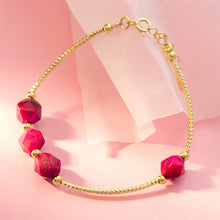 Load image into Gallery viewer, Unique Women's Bracelet Rose Red Tiger Eye Genuine 925 Sterling Silver Bracelet Fashion Jewelry Accessories Girl's Gift