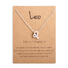 Carica l&#39;immagine nel visualizzatore di Gallery, Men Women 12 Horoscope Zodiac Sign Gold Pendant Necklace Aries Leo 12 Constellations Jewelry Kids Christmas Gifts 19NOV91