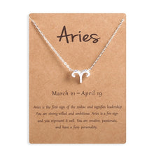 Carica l&#39;immagine nel visualizzatore di Gallery, Men Women 12 Horoscope Zodiac Sign Gold Pendant Necklace Aries Leo 12 Constellations Jewelry Kids Christmas Gifts 19NOV91