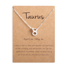 Carica l&#39;immagine nel visualizzatore di Gallery, Men Women 12 Horoscope Zodiac Sign Gold Pendant Necklace Aries Leo 12 Constellations Jewelry Kids Christmas Gifts 19NOV91
