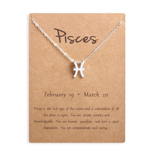 Carica l&#39;immagine nel visualizzatore di Gallery, Men Women 12 Horoscope Zodiac Sign Gold Pendant Necklace Aries Leo 12 Constellations Jewelry Kids Christmas Gifts 19NOV91