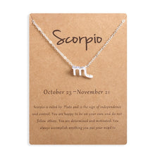 Carica l&#39;immagine nel visualizzatore di Gallery, Men Women 12 Horoscope Zodiac Sign Gold Pendant Necklace Aries Leo 12 Constellations Jewelry Kids Christmas Gifts 19NOV91