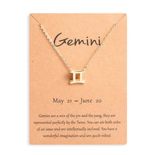 Carica l&#39;immagine nel visualizzatore di Gallery, Men Women 12 Horoscope Zodiac Sign Gold Pendant Necklace Aries Leo 12 Constellations Jewelry Kids Christmas Gifts 19NOV91