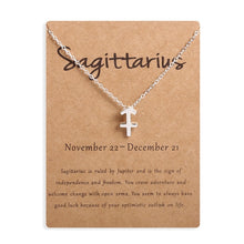 Carica l&#39;immagine nel visualizzatore di Gallery, Men Women 12 Horoscope Zodiac Sign Gold Pendant Necklace Aries Leo 12 Constellations Jewelry Kids Christmas Gifts 19NOV91