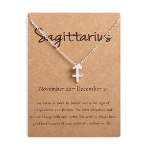 Men Women 12 Horoscope Zodiac Sign Gold Pendant Necklace Aries Leo 12 Constellations Jewelry Kids Christmas Gifts 19NOV91