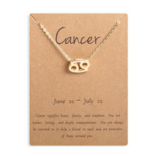 Carica l&#39;immagine nel visualizzatore di Gallery, Men Women 12 Horoscope Zodiac Sign Gold Pendant Necklace Aries Leo 12 Constellations Jewelry Kids Christmas Gifts 19NOV91