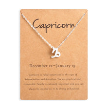 Carica l&#39;immagine nel visualizzatore di Gallery, Men Women 12 Horoscope Zodiac Sign Gold Pendant Necklace Aries Leo 12 Constellations Jewelry Kids Christmas Gifts 19NOV91