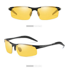 Load image into Gallery viewer, Al-Mg Alloy Pochromic Lens Polarized Men&#39;s Day&amp;Night Vision Driving Sunglasses, Anti-Glare Male Driver Sun Glasses S156